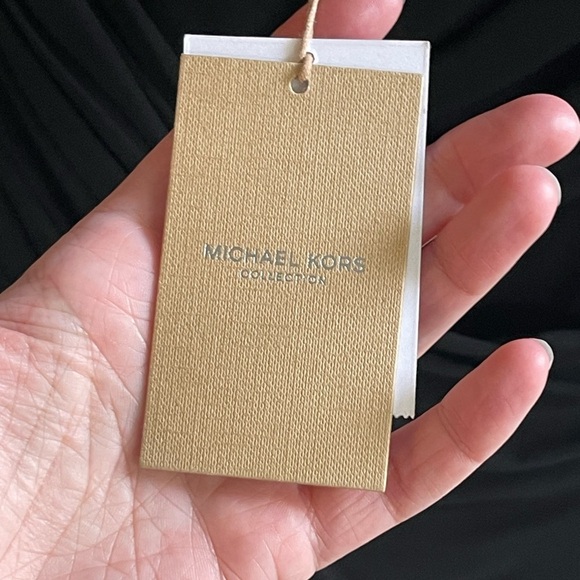 $1470 Michael Kors Collection NEW Black One Shoulder Sheath Dress Elegant Size 4 - Picture 5 of 7